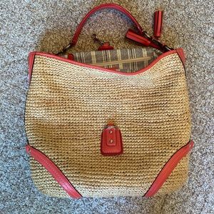 Coach Natural Straw Dogleash Hobo